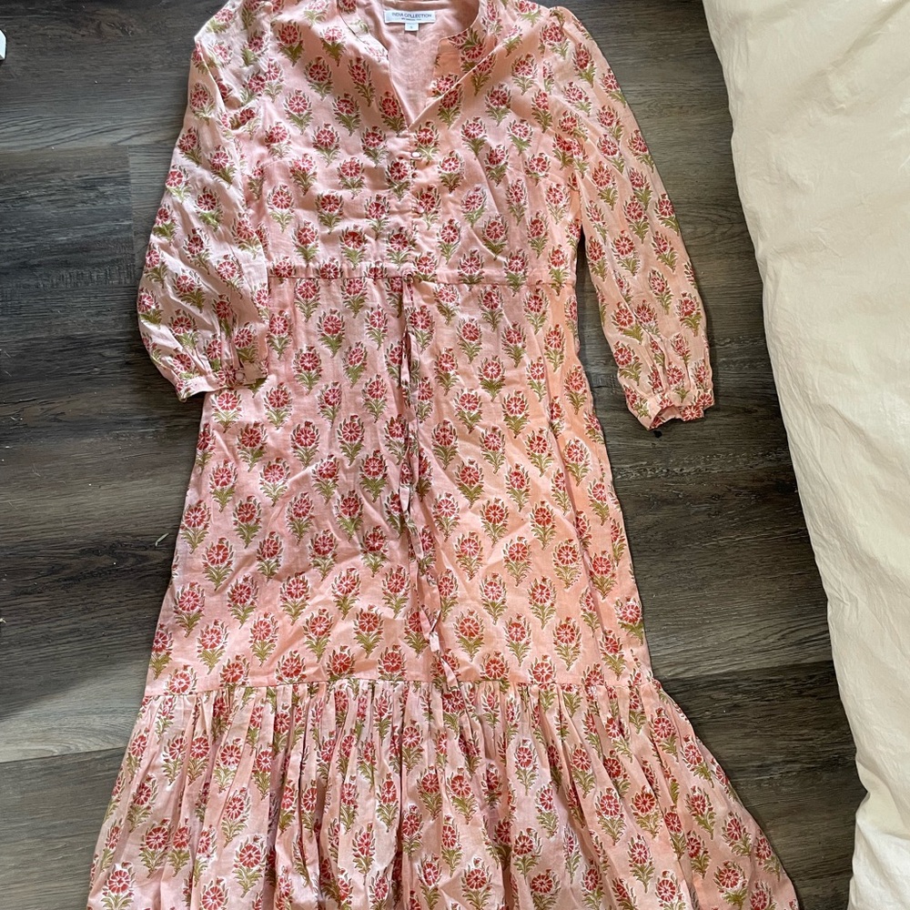 Emerson Fry India Collection Floral Pink Long Sleeve Dress